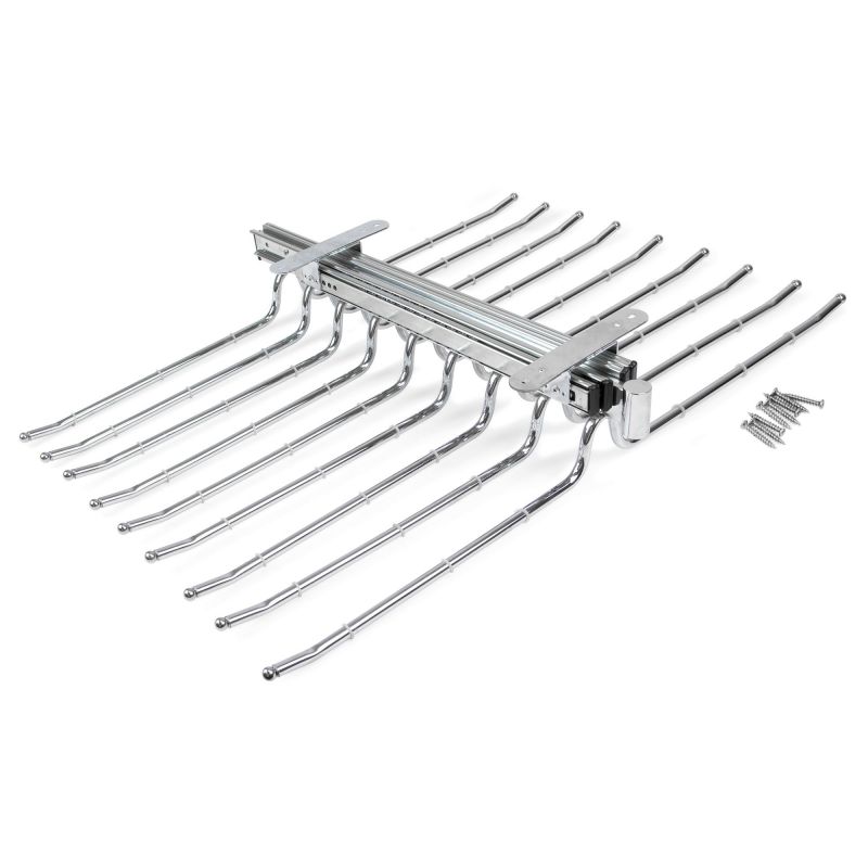 Porte-pantalons double amovible Self pour armoire, Chromé