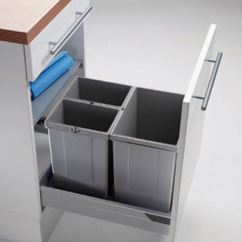 Poubelle sélective pour caisson de 450 mm