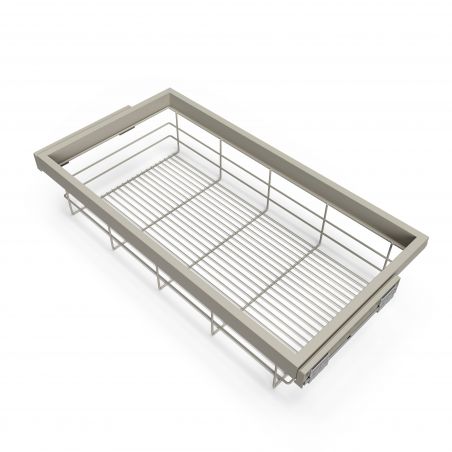 Kit panier à fils sur coulisses pour caisson de 900 mm, Gris Kit panier à fils sur coulisses pour caisson de 900 mm, Gris