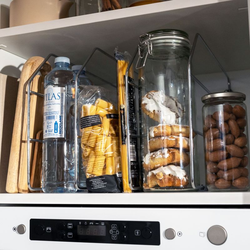 Ensemble de 4 séparateurs pour armoires et étagères, Chromé