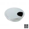 Lot de 7 passe-câbles circulaires à encastrer, diamètre Ø 80 mm, Chromé Lot de 7 passe-câbles circulaires à encastrer, diamètre Ø 80 mm, Chromé