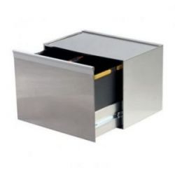 Poubelle spéciale sous-évier pour meuble de 600mm composée de 2 seaux de 15L - ouverture manuelle, Inox