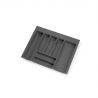 Range-couvert Optima pour caisson de 600 mm, Gris anthracite Range-couvert Optima pour caisson de 600 mm, Gris anthracite