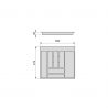 Range-couvert Optima pour caisson de 600 mm, Gris anthracite Range-couvert Optima pour caisson de 600 mm, Gris anthracite