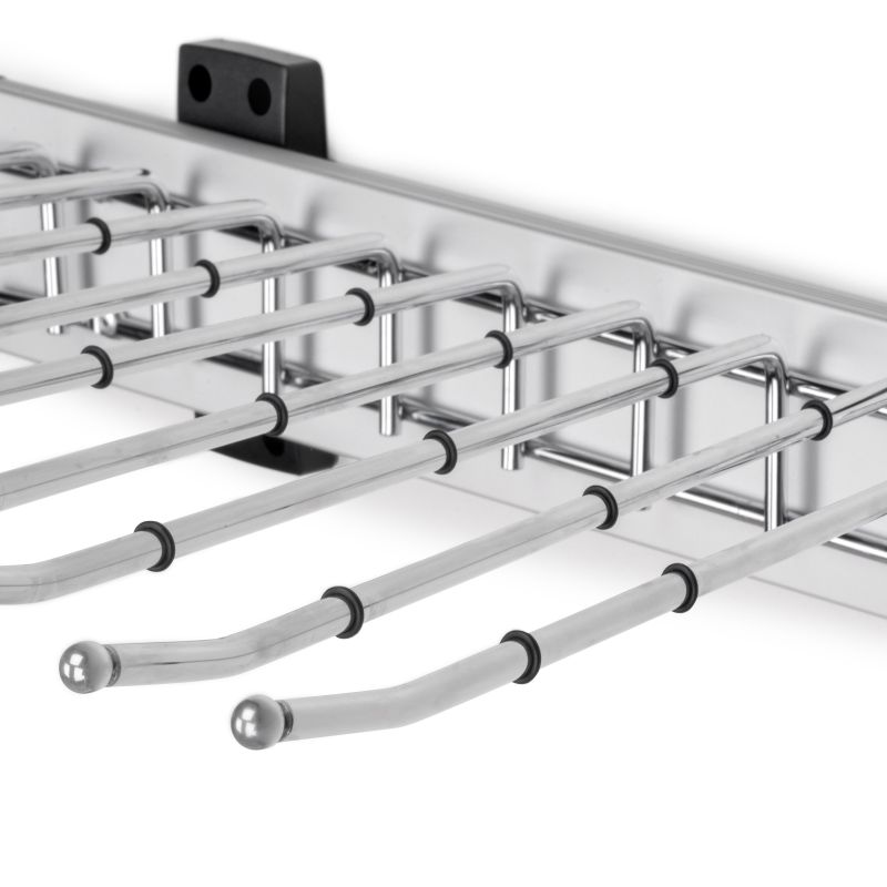 Porte-pantalons Self à montage latéral Droite pour armoire, Chromé