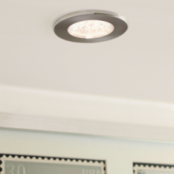 Kit 2 spots LED CONNECT LIGHT Chrome - Encastrable ou en Applique, Diffuseur Blanc - 1,7W - 3000K