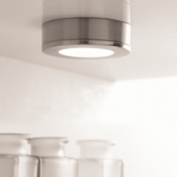 Kit 2 spots LED CONNECT LIGHT Chrome - Encastrable ou en Applique, Diffuseur Blanc - 1,7W - 4000K