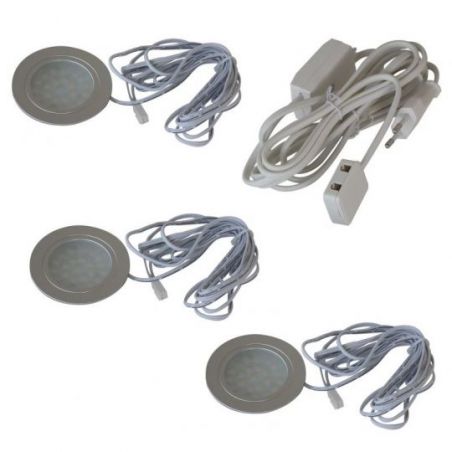 Kit 3 spots LED extra-plat...