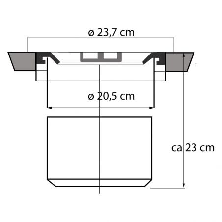 Poubelle de plan de travail Inox 5L Poubelle de plan de travail Inox 5L