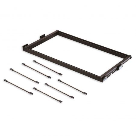 Porte-pantalons extractible 7 tringles pour caisson de 900 mm, Moka Porte-pantalons extractible 7 tringles pour caisson de 900 mm, Moka