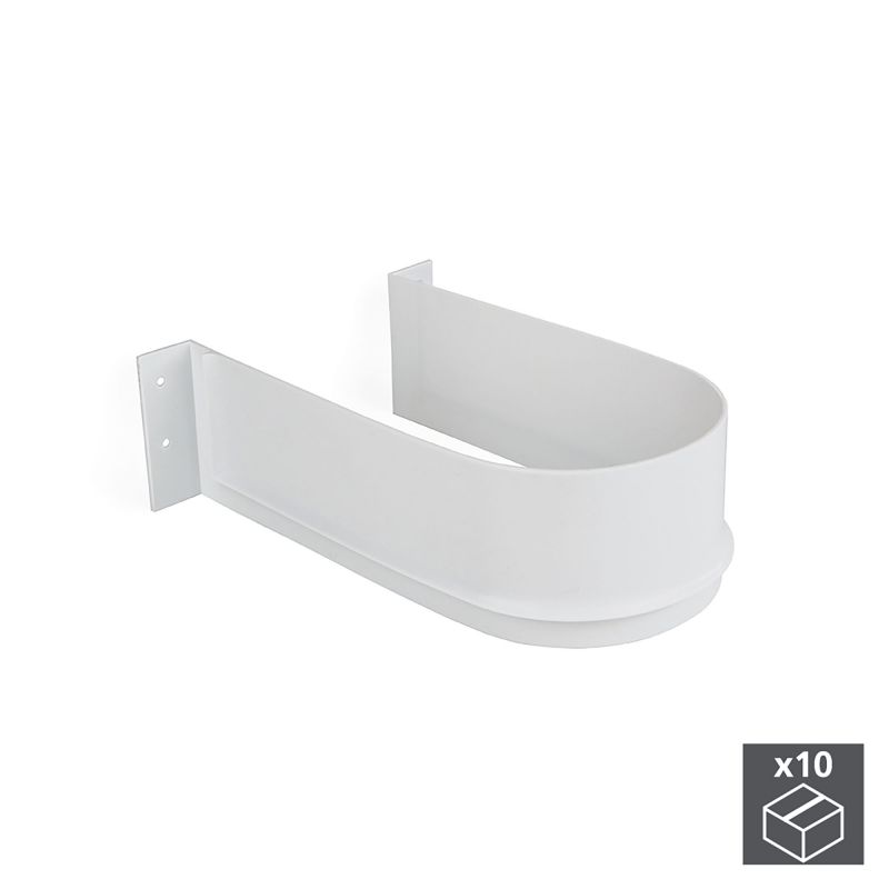 Lot de 10 courbes sous-évier pour tiroir de salle de bain, Blanc