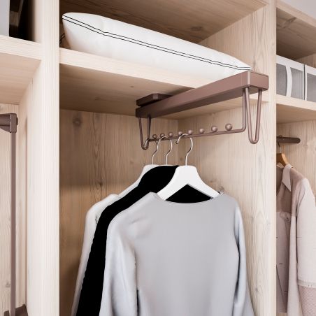 Porte-vêtements extractible Moka pour armoire, Moka Porte-vêtements extractible Moka pour armoire, Moka