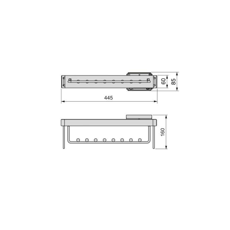 Porte-vêtements extractible Moka pour armoire, Moka