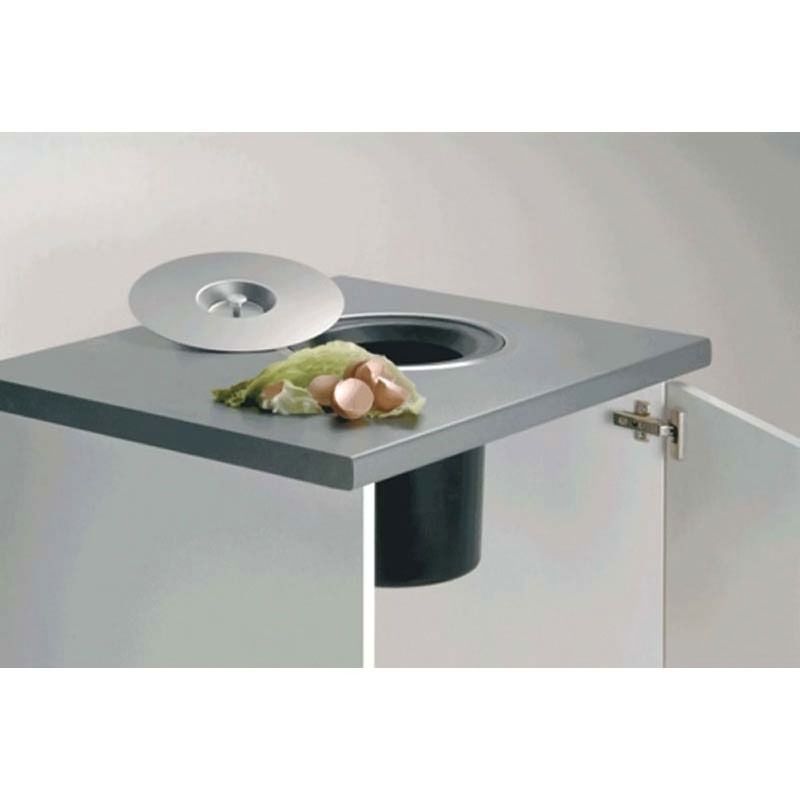 Poubelle de plan de travail Inox 13L