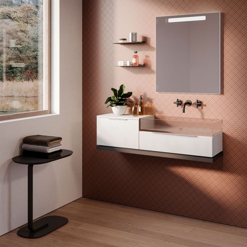 Lot de 10 Poignées Setubal, L 198 mm, entraxe 128 mm, Anodisé mat