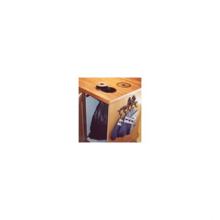 Vide ordures avec couvercle PVC Noir Vide ordures avec couvercle PVC Noir