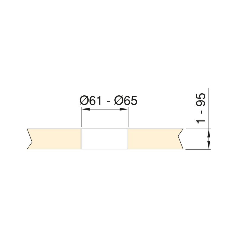 Multiconnecteur escamotable Vertikal Ø 60 mm, 3 prises + 3 USB, Aluminium