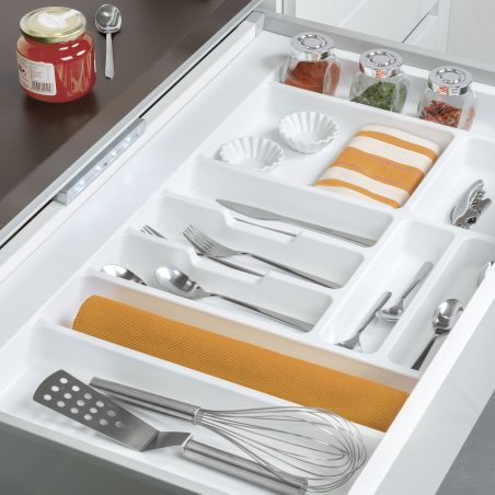 Range-couvert Optima pour caisson de 900 mm, Blanc Range-couvert Optima pour caisson de 900 mm, Blanc