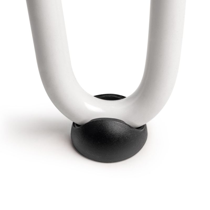 Lot de 4 pieds Hairpin 2 barres pour table, hauteur 400 mm, Blanc