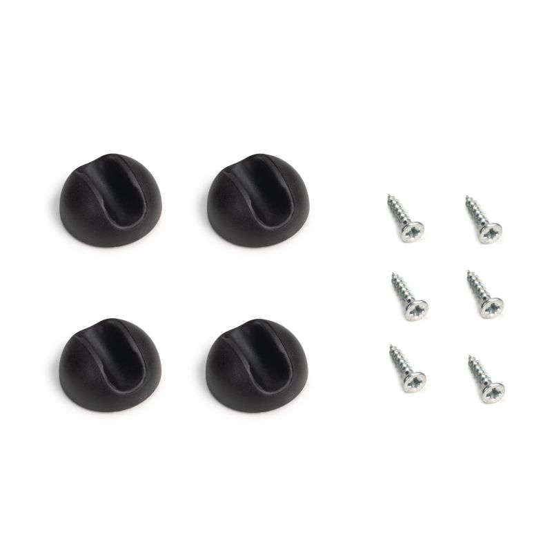 Lot de 4 pieds Hairpin 2 barres pour table, hauteur 400 mm, Blanc