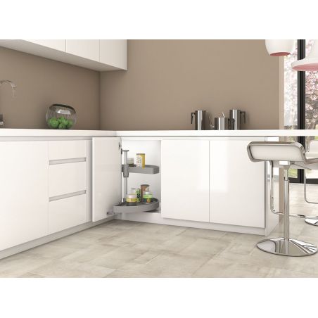 Touniquet 1/2 lune Shelvo pour caisson de 800 mm, Blanc