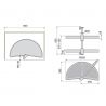 Touniquet 1/2 lune Shelvo pour caisson de 800 mm, Blanc Touniquet 1/2 lune Shelvo pour caisson de 800 mm, Blanc