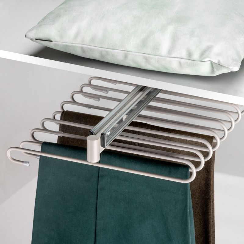 Porte-pantalons extractible, Gris