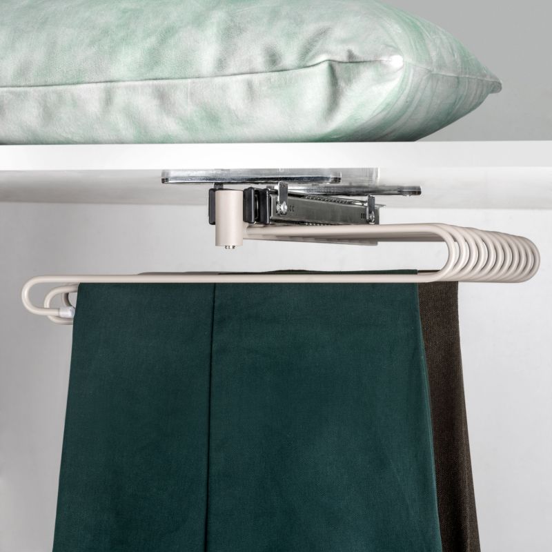 Porte-pantalons extractible, Gris