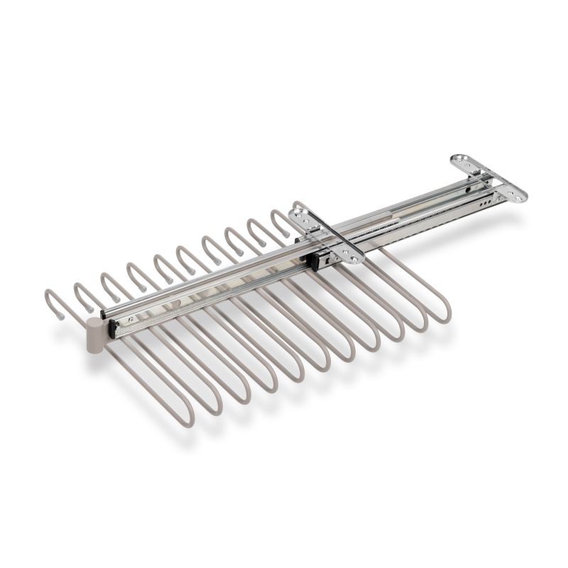 Porte-pantalons extractible, Gris