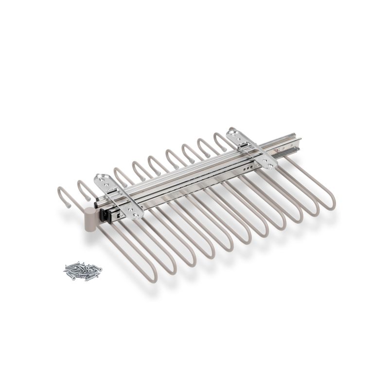 Porte-pantalons extractible, Gris