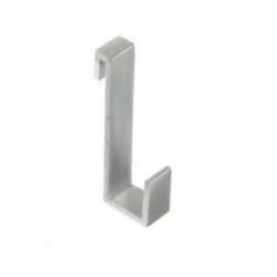 1 crochet pour barre de crédence HANDY - finition aluminium brossé