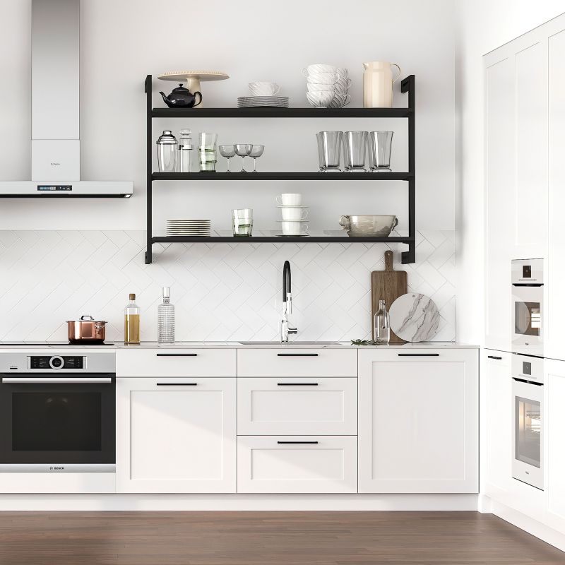 Kit de structure modulaire Zéro avec matériel de fixation murale, Noir