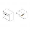 Coulisses pour table à rallonge et relevable Oplà Top, Inox brossé Coulisses pour table à rallonge et relevable Oplà Top, Inox brossé