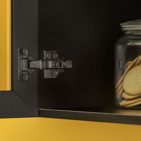 Lot de 20 charnières coudées pour montage rentrant X91 avec fermeture amortie et accessoires Euro, hauteur 0, Titane Lot de 20 charnières coudées pour montage rentrant X91 avec fermeture amortie et accessoires Euro, hauteur 0, Titane
