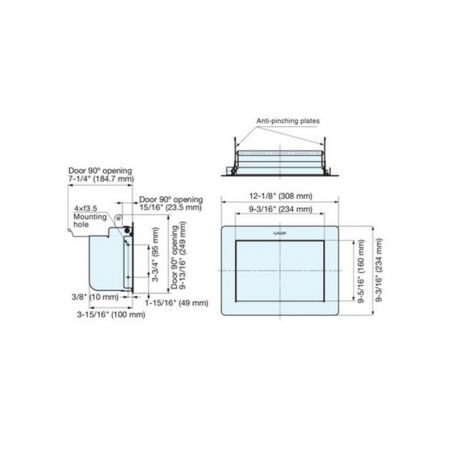 Trappe rectangle multi-usage Trappe rectangle multi-usage