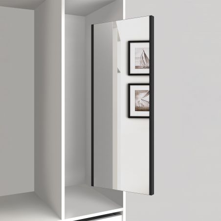 Miroir extractible pour intérieur d'armoire, Noir