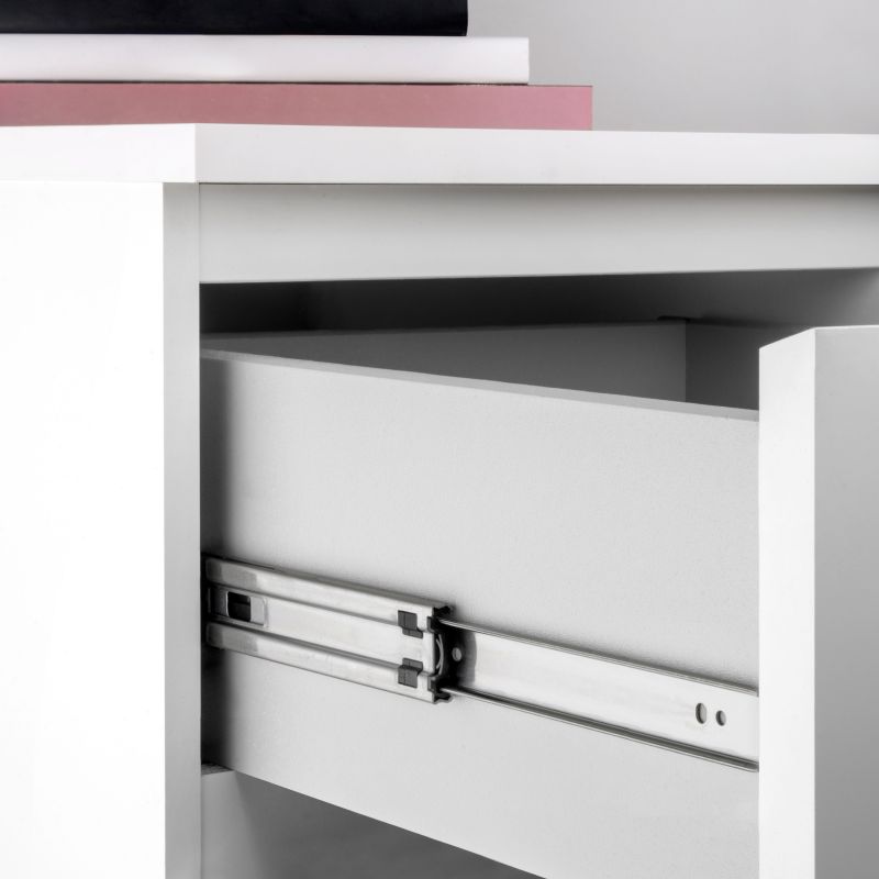 Lot de 2 coulisses roulement à billes pour charges lourdes, hauteur 51mm, profondeur 700 mm, sortie totale