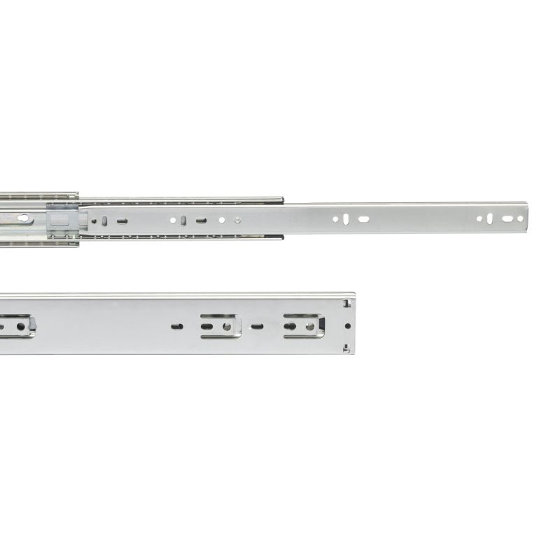 Lot de 2 coulisses roulement à billes pour charges lourdes, hauteur 51mm, profondeur 700 mm, sortie totale