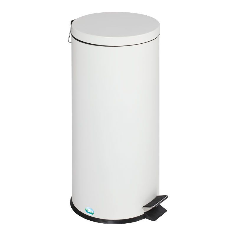 Poubelle à pédale 30L Blanc