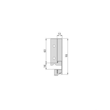 Tiroir Vertex 40 kg hauteur 93 mm, profondeur 400 mm, Aluminium Tiroir Vertex 40 kg hauteur 93 mm, profondeur 400 mm, Aluminium