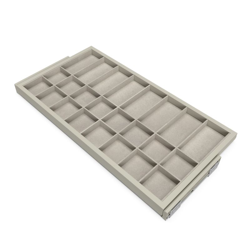 Kit de tiroir d'organisation avec amortisseur pour caisson de 900 mm, Gris