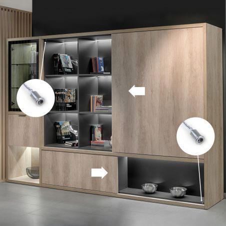 Capteur LED Point door DOUBLE 240V AC, 100-240V AC 50-60Hz, Aluminium