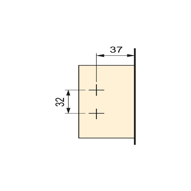 Lot de 10 charnières X91 Ouverture à 165 degrés avec fermeture souple et embases à visser, Hauteur 0, Acier, Nickelé