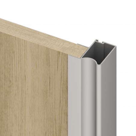 Kit pour Placard 2 portes coulissantes avec ouverture et fermeture amorties, panneaux épaisseur 18mm non inclus, Anodisé mat Kit pour Placard 2 portes coulissantes avec ouverture et fermeture amorties, panneaux épaisseur 18mm non inclus, Anodisé mat