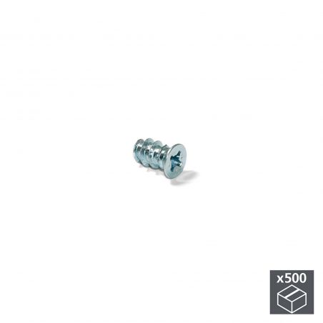 Lot de 500 vis tête plate Pozidrive, diamètre 6.2mm, 13mm, Euro, Zingué Lot de 500 vis tête plate Pozidrive, diamètre 6.2mm, 13mm, Euro, Zingué