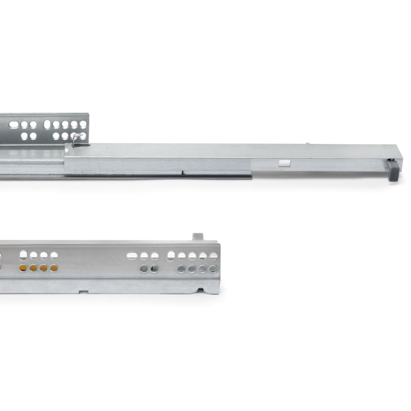 Coulisses invisibles Silver, profondeur 500mm, sortie totale, avec push to open