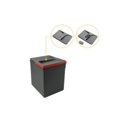 Poubelles pour tiroir de cuisine Recycle avec couvercle anti-odeurs, Hauteur 266mm, 1x15litres, Anthracite