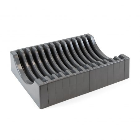 Porte-assiettes pour tiroir, capacité 13 assiettes, Gris antracite