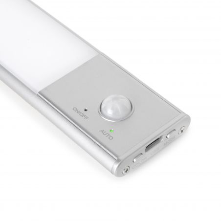 Luminaire LED Kaus rechargeable par usb avec détecteur de mouvement, L 600 mm, Anodisé mat