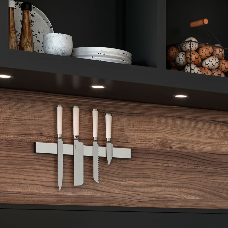 Barre à couteaux magnétique, Acier inoxydable